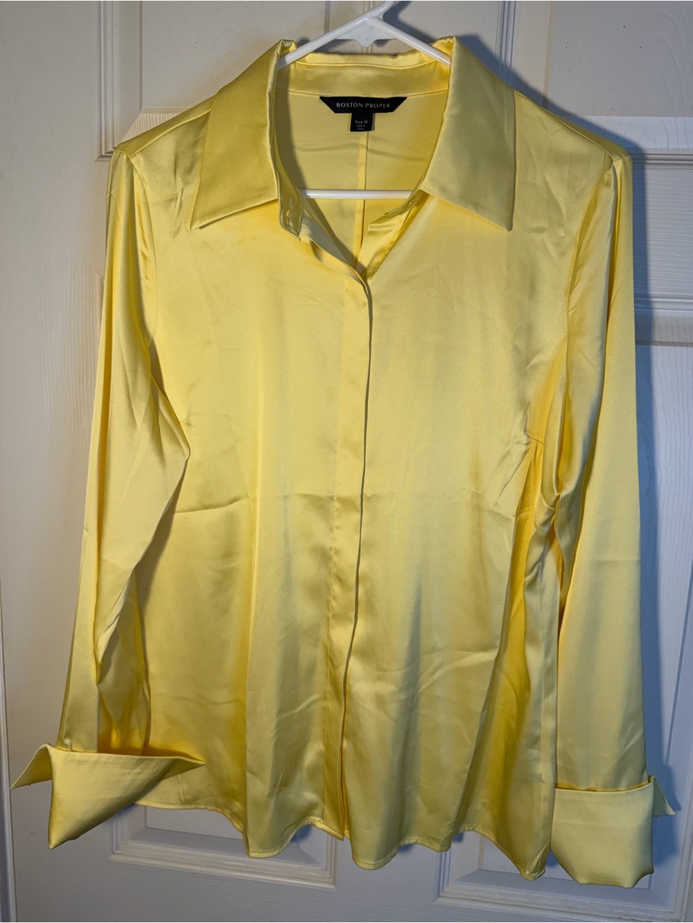 Boston Proper Lemon Yellow Blouse 12